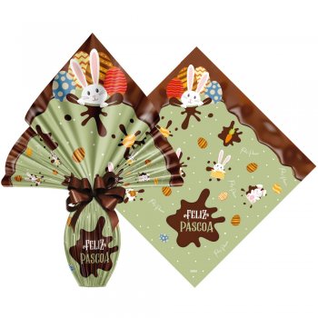 POLI METALIZADO PRATIC CHOCOLATIER 24cm x 24cm Pacote 25 Peças PISTACHE