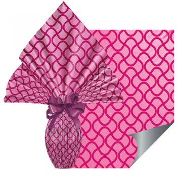 POLI METALIZADO DECORADO WAVE 70cm x 90cm Pacote 25 Folhas PINK