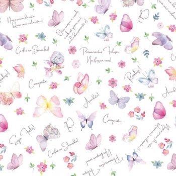 PAPEL DE PRESENTE DECORADO PRIMAVERA 70cm x 100cm Pacote 1 Folha