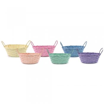 CESTA OVAL TRAMA 2 ALCAS SORT CLR 9X24CM (CESTARIA) C/1 UN 1064379