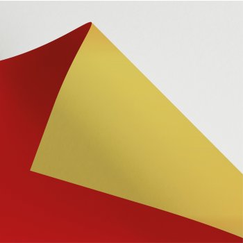 POLI PEROLIZADO ELITE 40mc DUPLA FACE LISO 58cm x 58cm Pacote 25 Folhas VERMELHO / OURO