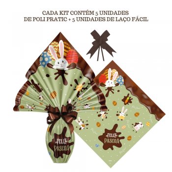 AUTOSSERVICO PRATIC CHOCOLAT PISTACHE 24cmX24cm 5un