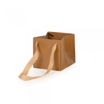 SACOLA QUADRADA IMPERMEÁVEL . 12X12X12CM 01 PEÇA KRAFT