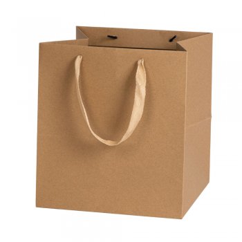 SACOLA QUADRADA . 15X15X18CM 01 PEÇA KRAFT