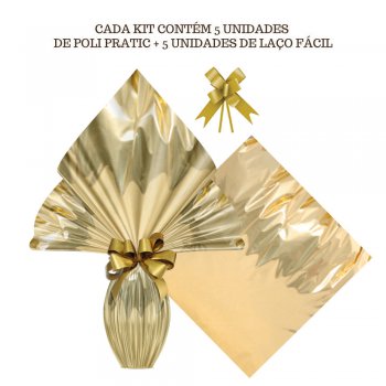 AUTOSSERVICO PRATIC METAL OURO 39cmX39cm 5un