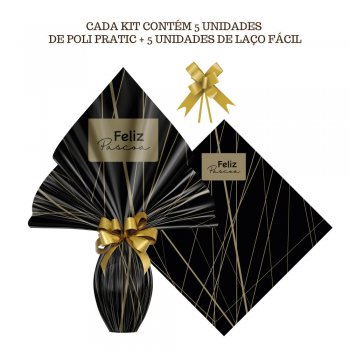 AUTOSSERVICO PRATIC RISQUE PRETO 39cmX39cm 5un