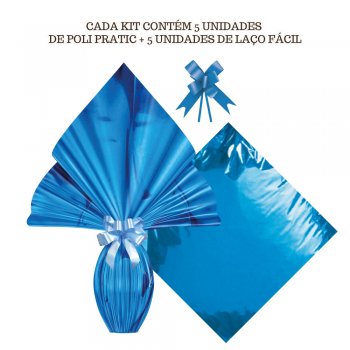 AUTOSSERVICO PRATIC METAL AZUL 24cmX24cm 5un