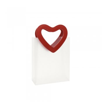 SACOLA LILLE ALÇA CORAÇÃO . 23cm x 8cm x 16cm Pacote 10 Peças .
