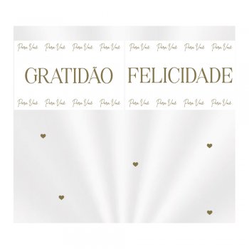 SACO TRANSPARENTE DECORADO ESSÊNCIA 50cm x 69cm Pacote 25 Peças BRANCO