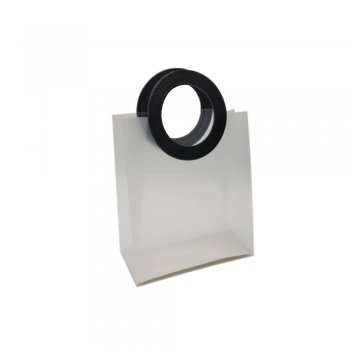 SACOLA LILLE ALÇA REDONDA . 20cm x 10cm x 27cm Pacote 10 Peças PRETA