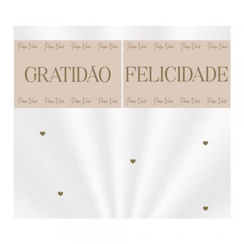 SACO TRANSPARENTE DECORADO ESSÊNCIA 60cm x 89cm Pacote 25 Peças NUDE