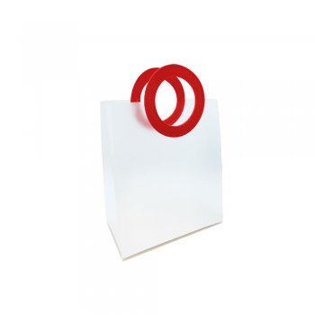 SACOLA LILLE ALÇA REDONDA . 20cm x 10cm x 27cm Pacote 10 Peças VERMELHA