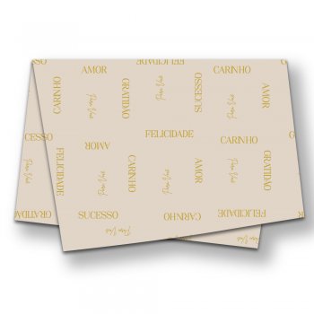 PAPEL DE SEDA DECORADO ESSÊNCIA 50cm x 70cm Pacote 50 Folhas NUDE