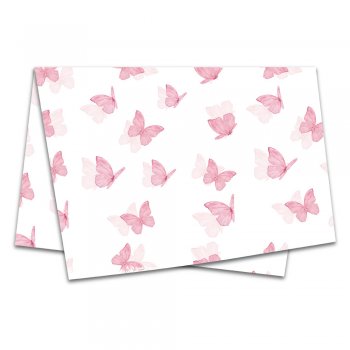 PAPEL DE SEDA DECORADO BUTTERFLY 50cm x 70cm Pacote 50 Folhas .