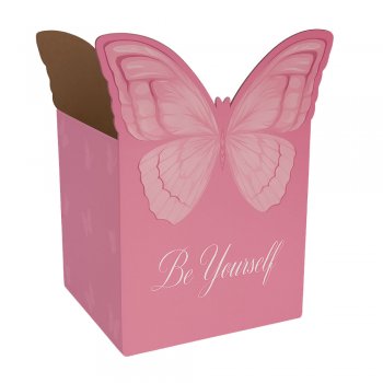 CACHEPOT PAPER QUADRADO FLY 3D BUTTERFLY Pote 15 (15cm x 15cm x 15cm) Pacote 6 Peças .
