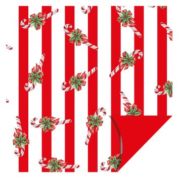 POLI PEROLIZADO ELITE 40mc DUPLA FACE DOCE NATAL 58cm x 58cm Pacote 25 Folhas .