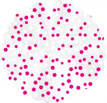 FUNDO PARA DOCE . POÁ Ø 9cm Pacote 100 Folhas PINK / BRANCO
