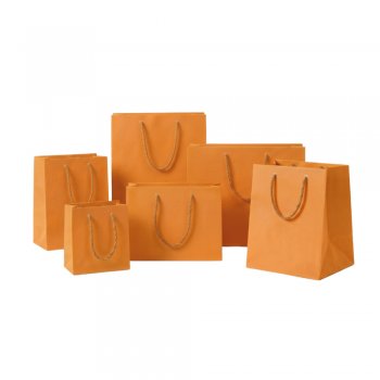 SACOLA LUXO SOFT TOUCH 20cm X 20cm X 25cm LARANJA 01un