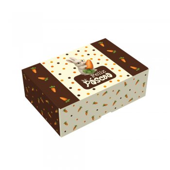 CAIXA PRACTICE 6 DOCES COELHO BRULÉE 12cmX8cmX4cm 10un