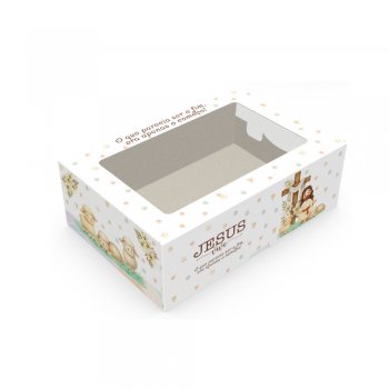 CAIXA PRACTICE 6 DOCES COM VISOR PÁSCOA CRISTÃ 12cmX8cmX4cm 10un