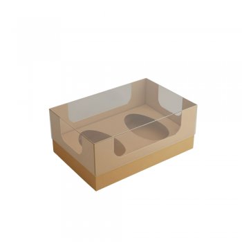 CAIXA DEGUSTAÇÃO ENCANTO 2 OVOS DE 50g KRAFT 11,5cm x 7,5cm x 5cm Pacote 10 Peças .