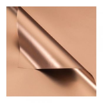 POLI METALIZADO PLATINUM 50MC DUPLA FACE LISO 70cm X 70cm PACOTE 20 FOLHAS ROSE GOLD JCZ003