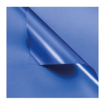 POLI METALIZADO PLATINUM 50mc DUPLA FACE LISO 70cm x 70cm Pacote 20 Folhas AZUL / AZUL JCZ007