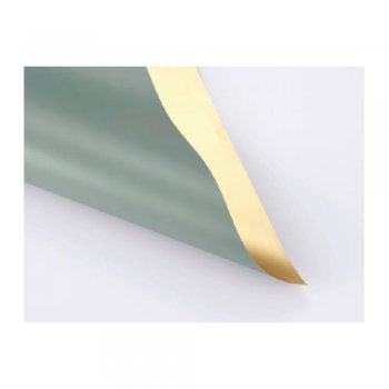 POLI MATTE PLATINUM 50MC DUPLA FACE LISO 70cm X 70cm PACOTE 20 FOLHAS VERDE SALVIA OURO LJSY005