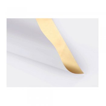 POLI MATTE PLATINUM 50MC DUPLA FACE LISO 70cm X 70cm PACOTE 20 FOLHAS BRANCO OURO LJSY007