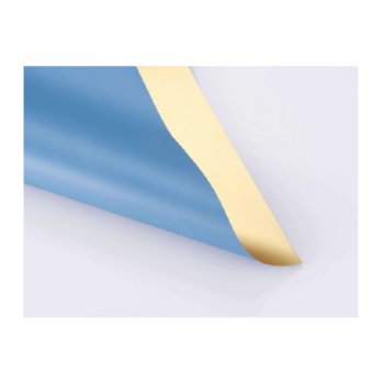 POLI MATTE PLATINUM 50MC DUPLA FACE LISO 70cm X 70cm PACOTE 20 FOLHAS AZUL CARIBE OUROLSY003