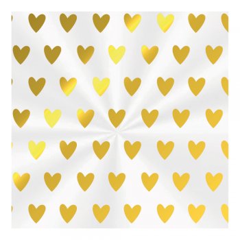 POLI TRANSPARENTE PLATINUM 50mc DUPLA FACE AMO VOCÊ 70cm x 70cm Pacote 20 Folhas OURO / OURO