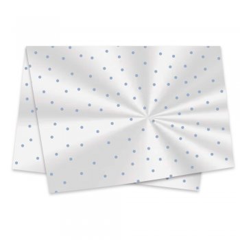 POLI SUJINHO DECORADO POÁ 49cm x 69cm Pacote 50 Folhas AZUL