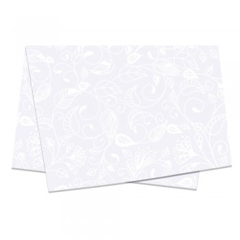POLI SUJINHO DECORADO BLANC 49cm x 69cm Pacote 50 Folhas
