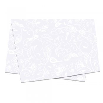 POLI SUJINHO DECORADO BLANC 49cm x 69cm Pacote 50 Folhas