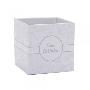 CACHEPOT PAPER POTE 15 QUADRADO H/ST BLANC 10un