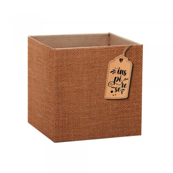 CACHEPOT PAPER POTE 15 QUADRADO JUTA 10un