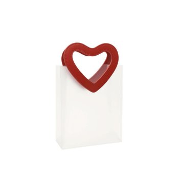 SACOLA LILLE ALÇA COURINO CORAÇÃO 18,5cm x 8cm x 16cm Pacote 10 Peças .