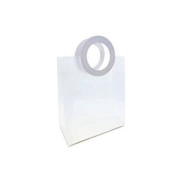 SACOLA LILLE ALÇA COURINO 18,5cm x 8cm x 16cm Pacote 10 Peças BRANCO