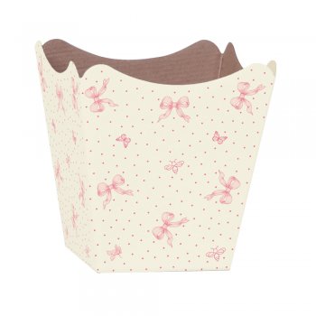 CACHEPOT PAPER . CHARLOTTE Pote 15 (16cm x 17cm x 11cm) Pacote 10 Peças ROSÊ