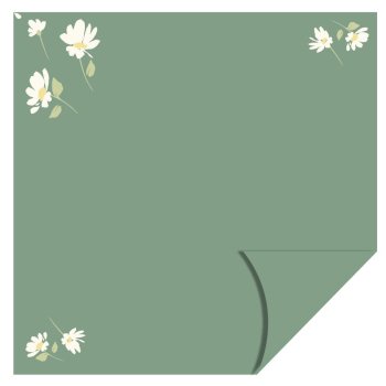 POLI PEROLIZADO ELITE 60mc DUPLA FACE DAISY 58cm x 58cm Pacote 20 Folhas .