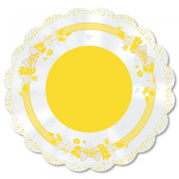POLI REDONDO LAÇO Ø 38cm Pacote 50 Folhas AMARELO