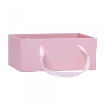 CACHEPOT PAPER RETANGULAR COM ALÇA LISO 24cm x 15cm x 10cm Pacote 5 Peças ROSA QUARTZ
